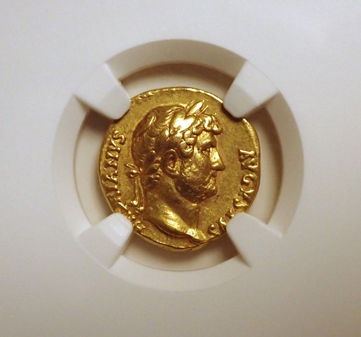 限界値下げ　ローマ帝国　ハドリアヌス帝　デナリウス銀貨 限界価格 ハドリアヌス帝 デナリウス 銀貨 鑑定品 Ch XF 4/5 - 4/5