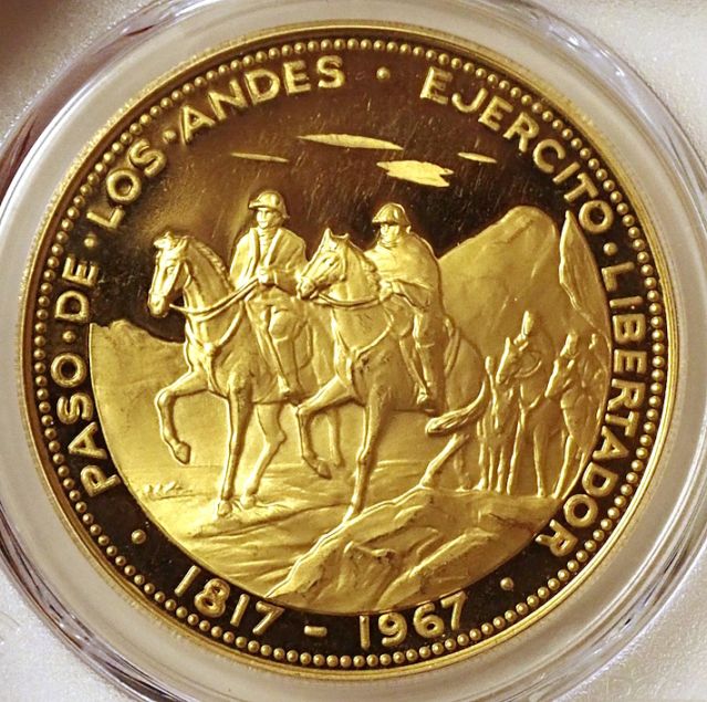 コロンビア 1968年 100ペソ 記念プルーフ金貨 チリ1968年200ペソ大型金貨 | アンティーク・コイン