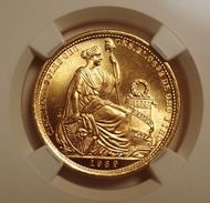 明治35年一円銀貨、MS64高鑑定 | アンティーク・コイン