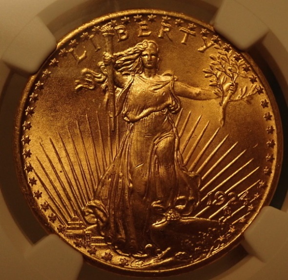 アメリカ1924年20ドル、NGC-MS67高鑑定 | アンティーク・コイン