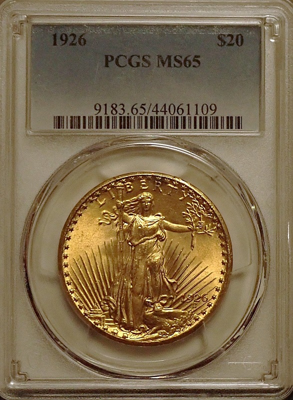 ����ǯ1926ǯȯ�ԡ�����ꥫ��20�ɥ��ߡ�MS65�����