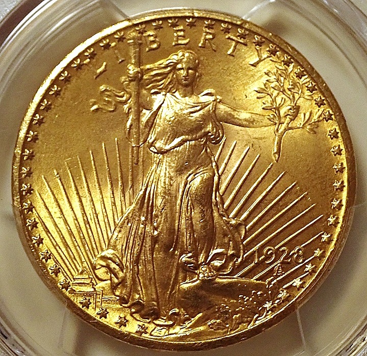 アメリカ1928年20ドル、MS66＋高鑑定 | アンティーク・コイン