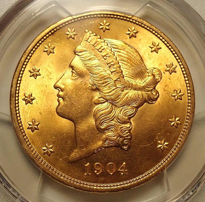 ����ꥫ1904ǯ20�ɥ롢MS65+�����