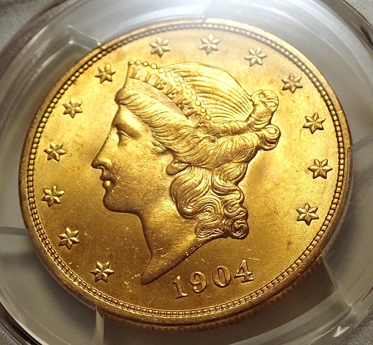 ����ꥫ1904ǯ20�ɥ롢MS65+�����