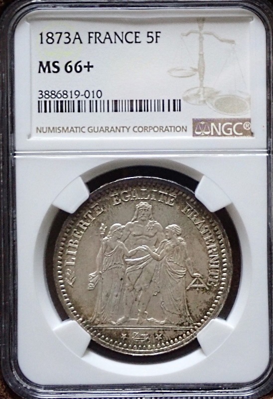 �ե��1873ǯ5�ե�󡢽�ǹ����MS66+��100���1��ι����