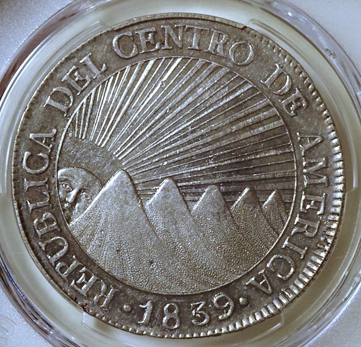 中央アメリカ1836年8レアル銀貨、AU58高鑑定 | アンティーク・コイン 中央アメリカ1836年8レアル銀貨、AU58高鑑定 | アンティーク・コイン