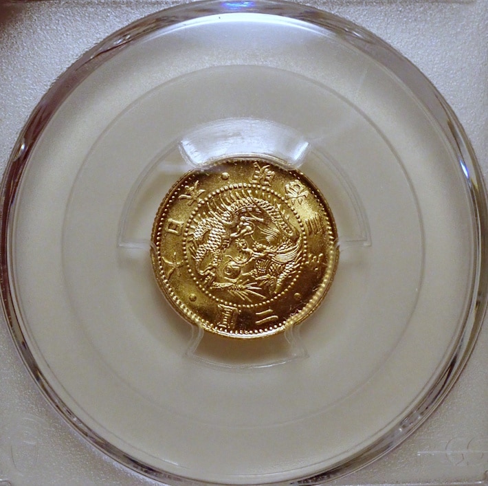 明治旧2円金貨、高鑑定MS66 | アンティーク・コイン | オンライン