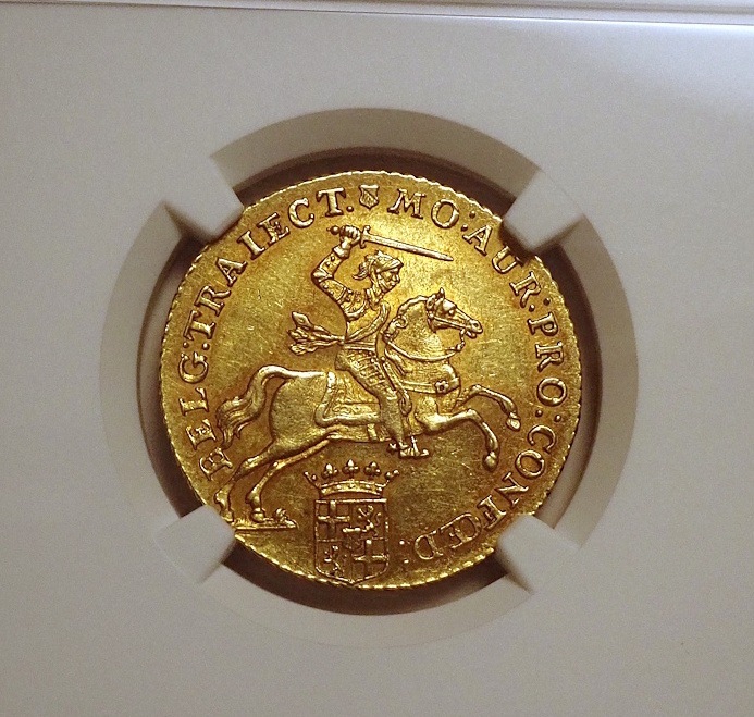 高鑑定品　NGC-MS64　オランダ連合王国　騎士立像　貿易用金貨　1927 有望オランダコイン】馬上の騎士ゴールドライダー金貨14ギルダー【MS62