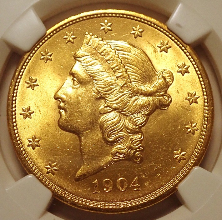 ����ꥫ1904ǯ20�ɥ롢MS64 CAC��٥�