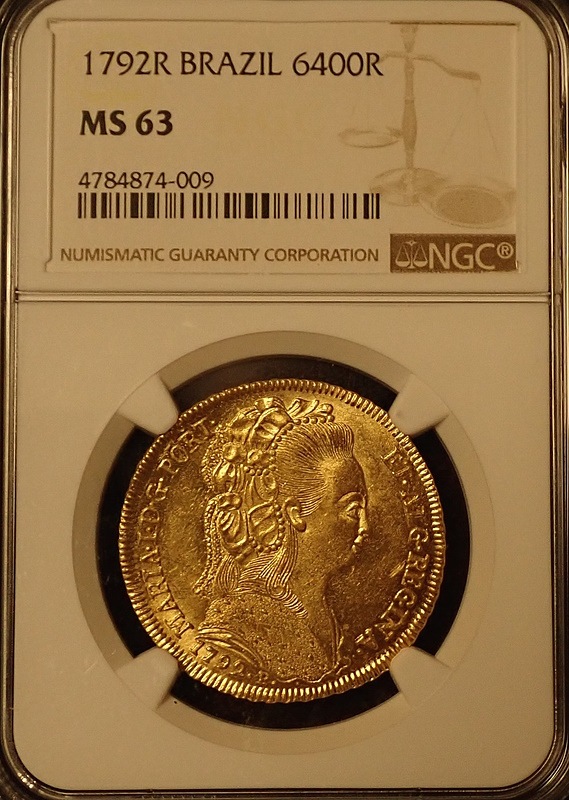 �֥饸��1792ǯ���ޥꥢ������6400�쥤����ߡ��ǹ����MS63