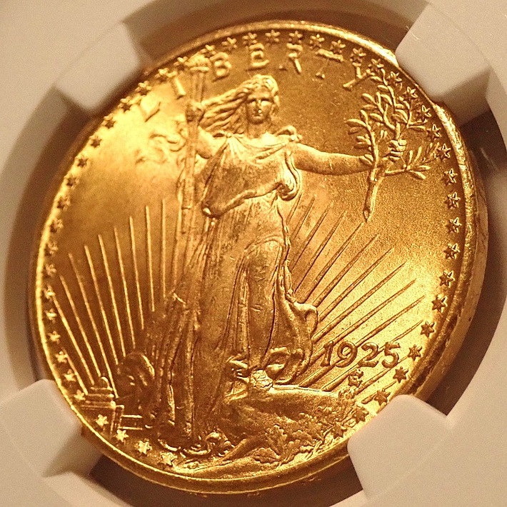 ����ꥫ1925ǯ20�ɥ롢MS66�ܹ����ʾ��0.3������