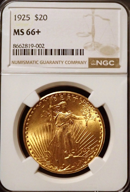 ����ꥫ1925ǯ20�ɥ롢MS66�ܹ����ʾ��0.3������