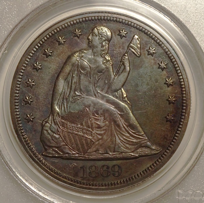 アメリカ1869年1ドル銀貨、プルーフ貨 | アンティーク・コイン