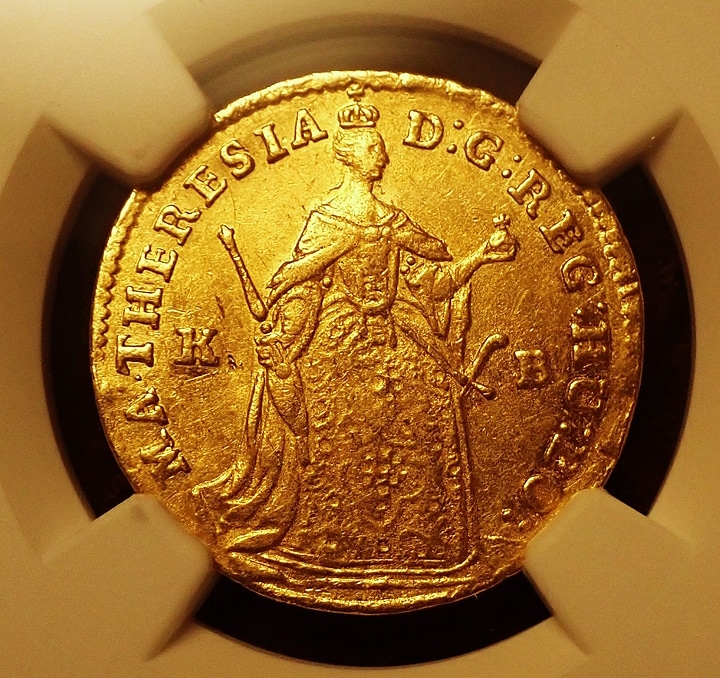 ハンガリー1743年1ダカット金貨マリアテレジア | アンティーク・コイン