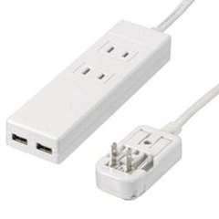 �䥶�� �����ѥޥ���Ѵ����å� 2�ĸ�+USB2�ݡ��� 1m �ۥ磻�� YAZAWA HPM6AC2USB2WH