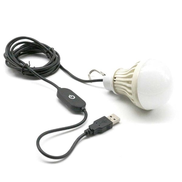 日本トラストテクノロジー USBで光る電球型LEDライト 昼光色 調光機能