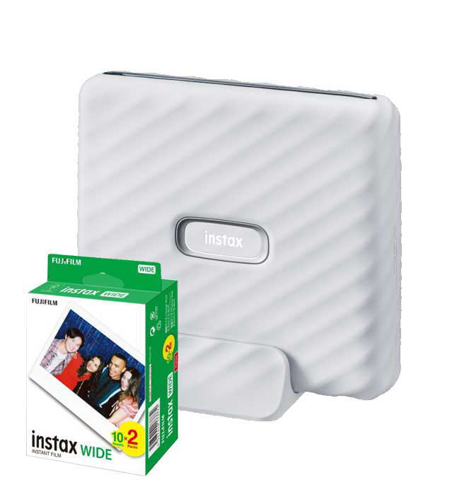 (フィルム20枚付)富士フィルムinstax Link WIDEASHWHITE フィルム20枚付)富士フィルム チェキリンクワイド アッシュホワイト