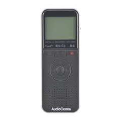 OHM オーム電機 AudioCommデジタルICレコーダー 8GB ブラック ICR-U138N
