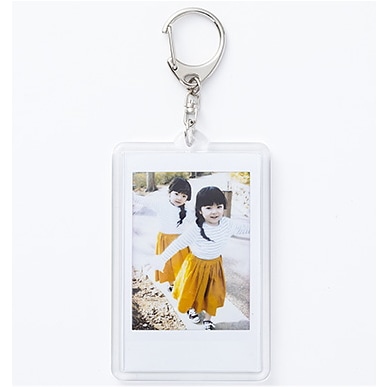 ポスト投函便】富士フィルム チェキ用フォトキーホルダー シルバー
