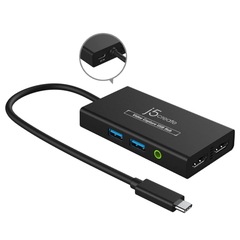 J5 create ե֥ꥨ 饤ۿ ץ㡼ܡ 1080pեHDϿۿ JVA01USB-C³ ݡȡHDMI2 /3.5mm / USB-A2 / US