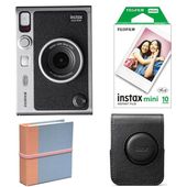 (4�����å�B)�ٻΥե���� ���󥹥���ȥ���� ������ instax mini Evo C BK �ե���� ����Х� ���ѥ������դ���Evo C �֥�å�