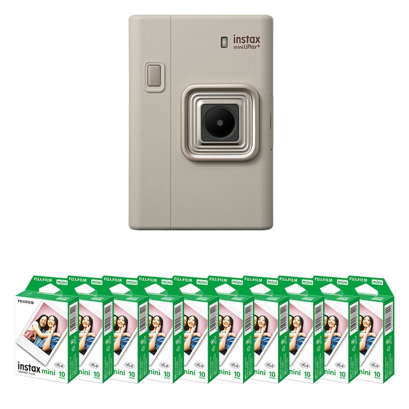 フィルム100枚付)富士フィルム チェキリプレイプラス サンドベージュ