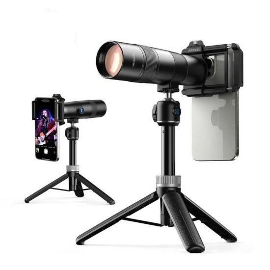 APEXEL スマートフォン用望遠レンズ APL-T30X 30倍望遠レンズ | 家電