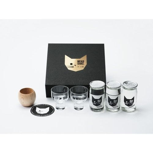 ������̵����NEKO SAKE �ͥ�������Ϥ�ߥ��ե�Ȣ��(NEKOSAKE FUROSHIKI GIFT HAKO) 
