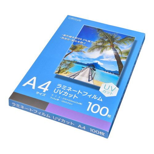 OHM�ŵ� ��ߥ͡��ȥե���� UV���å� 216��303mm A4�� 100�� LAM-FUVKA4100