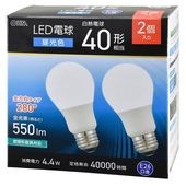 OHM �������ŵ����̣ţ��ŵ��40������/�����/550 lm/4.4W/E26/Ra83/�������۸�280��/̩�ķ�����б�/2������ LDA4D-G AG59 2P        