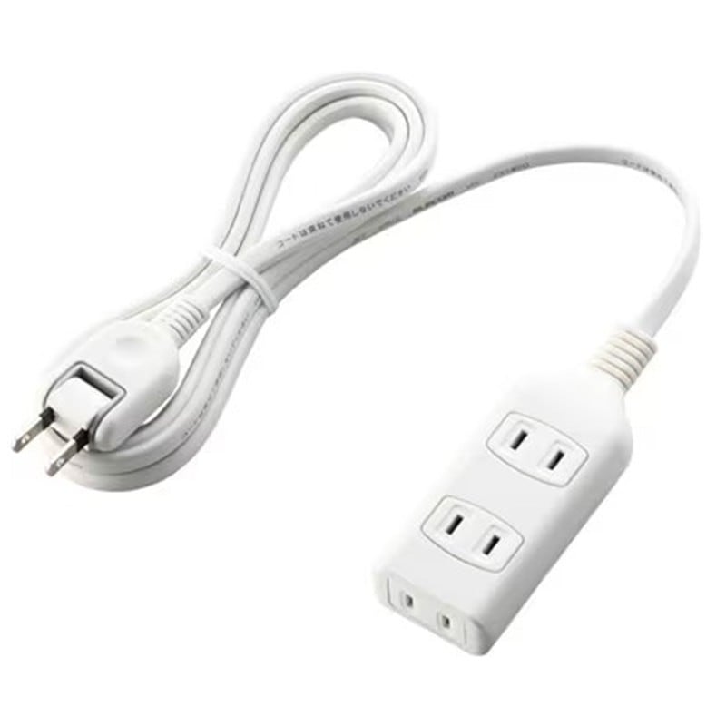 『T-S01-2330WH』ELECOM スイングプラグ電源タップ 2ピン式 3個口 3m