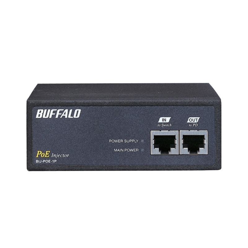 『BIJ-POE-1PR』BUFFALO PoEインジェクター IEEE802.3af 1CHタイプ