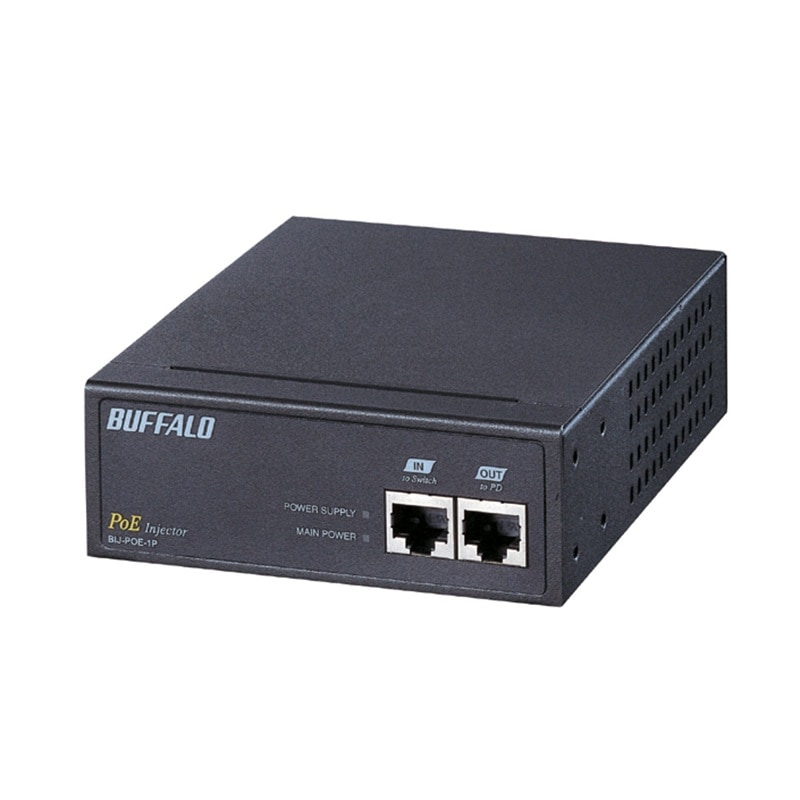 『BIJ-POE-1PR』BUFFALO PoEインジェクター IEEE802.3af 1CHタイプ