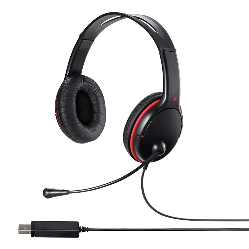 『BSHSHUS300BKZ』BUFFALO ステレオヘッドセット USB接続 有線 大口径ドライバー