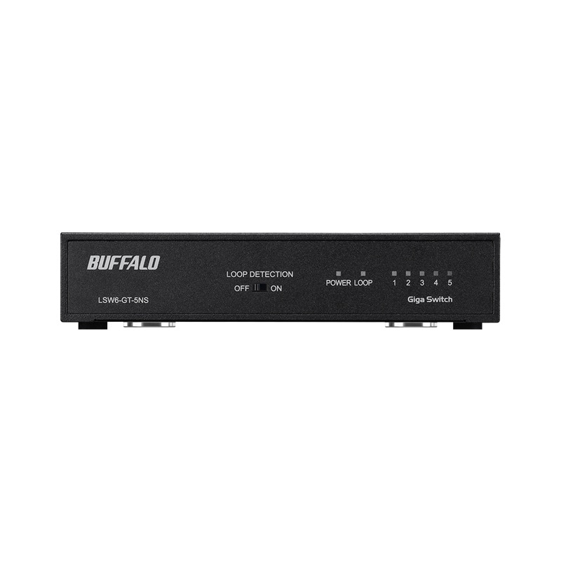『LSW6-GT-5NS/BK』BUFFALO スイッチングハブ 5ポート Giga対応 ブラック
