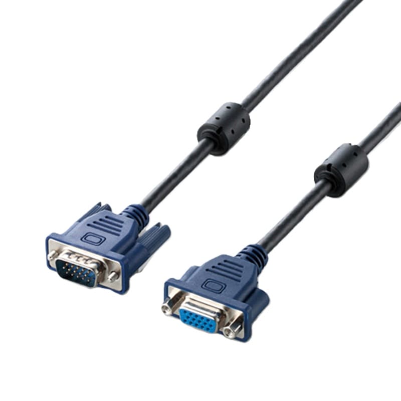 『CAC-E50BK』ELECOM ディスプレイ延長ケーブル VGA D-Sub 15ピン 5m ブラック