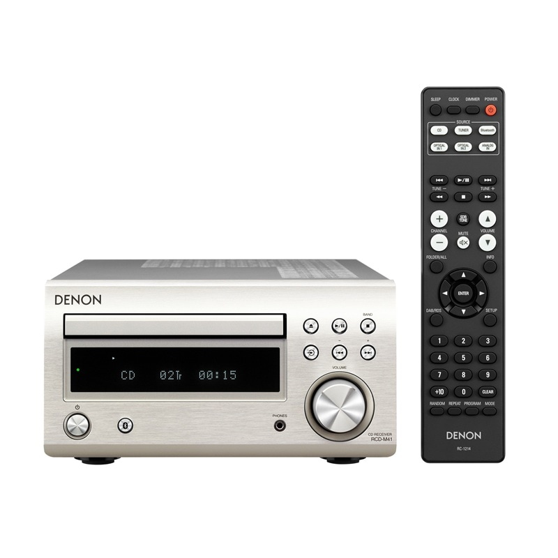 『RCD-M41-SP』DENON CDレシーバー Bluetooth対応 ディスクリートアンプ搭載 ワイドFM対応 AM/FMラジオチューナー プレミアムシルバー