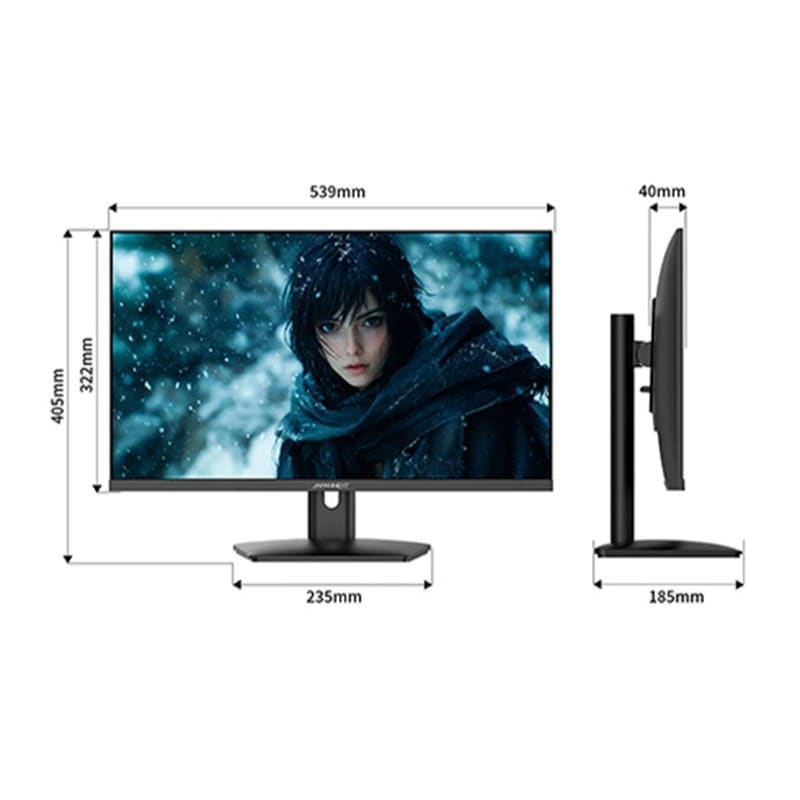『JN-IPS238G180Q』JAPANNEXT ゲーミング液晶ディスプレイ 23.8型 WQHD 2560×1440 スピーカー有 2年保証 ブラック