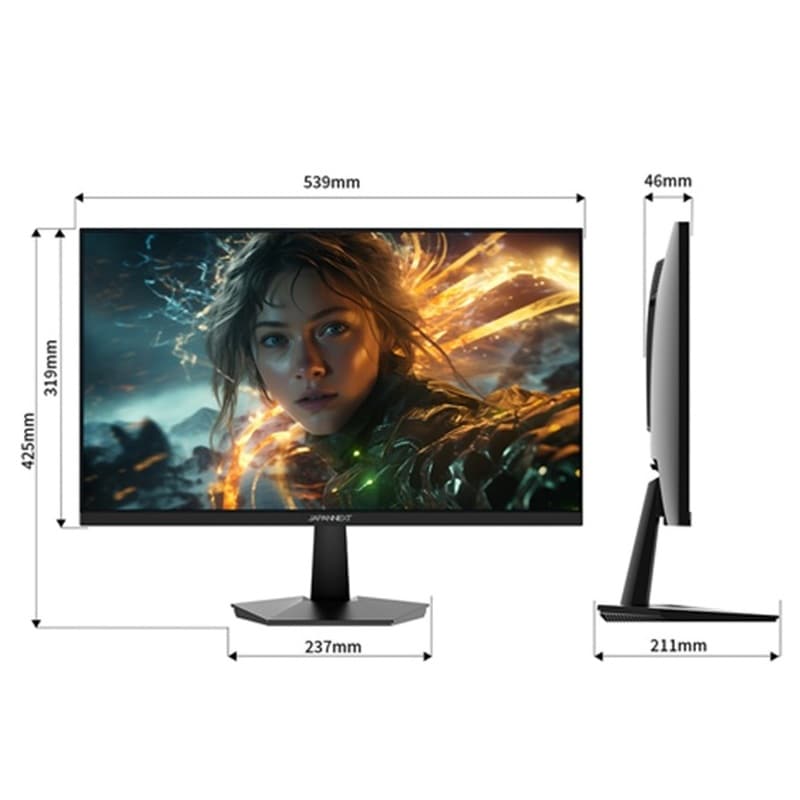『JN-IPS238G200F2』JAPANNEXT ゲーミング液晶ディスプレイ 23.8型 フルHD 1920×1080 スピーカー有 2年保証 ブラック