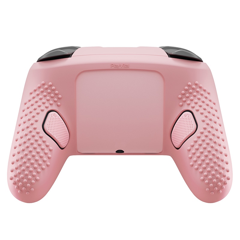 PlayVital 3D スタッズエディション シリコンカバースキン Nintendo Switch 2 Proコントローラー用 背面ボタンキャップ・サムグリップ・ステッカー付き 滑り止めグリッププロテクターケース 桜ピンク