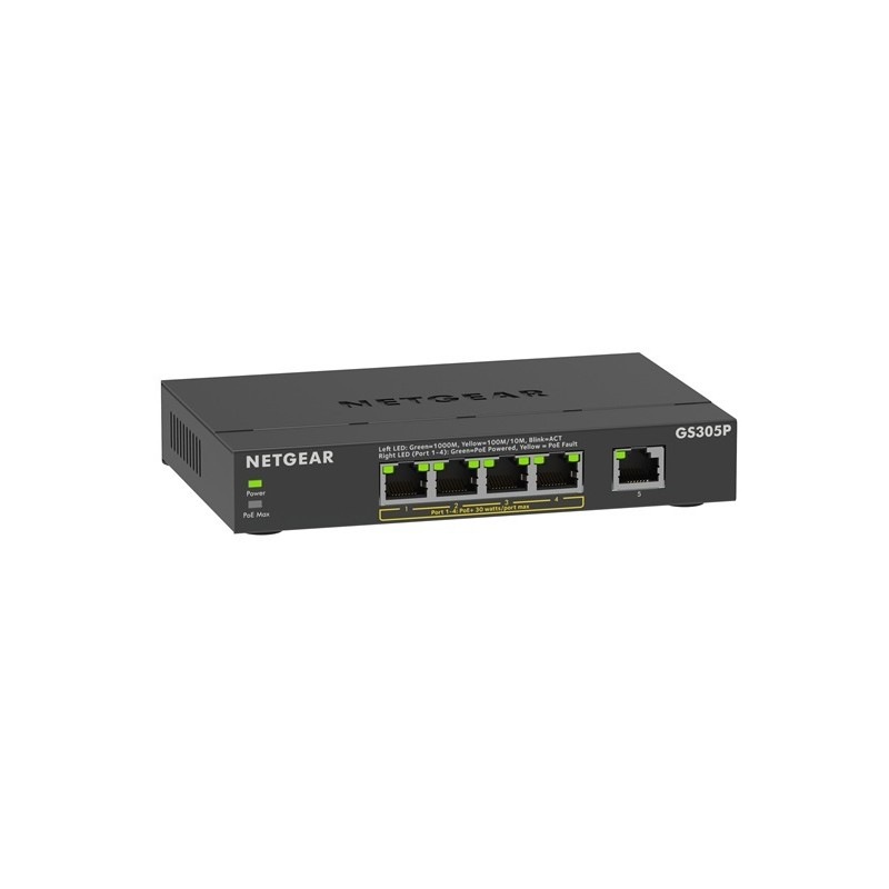 『GS305P-300JPS』NETGEAR スイッチングハブ アンマネージ ギガビット 5ポート PoE+ 63W