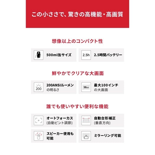 『D2421N12』 Anker Nebula (ネビュラ) Capsule II アンカー ブラック モバイルプロジェクター