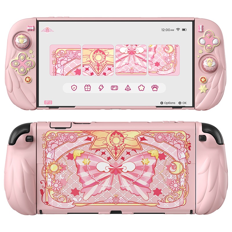 PlayVital Magic Wings Nintendo Switch 2（2025）対応保護カバーケース ピンク