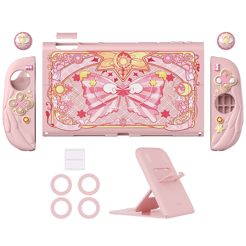 PlayVital Magic Wings Nintendo Switch 2（2025）対応保護カバーケース ピンク