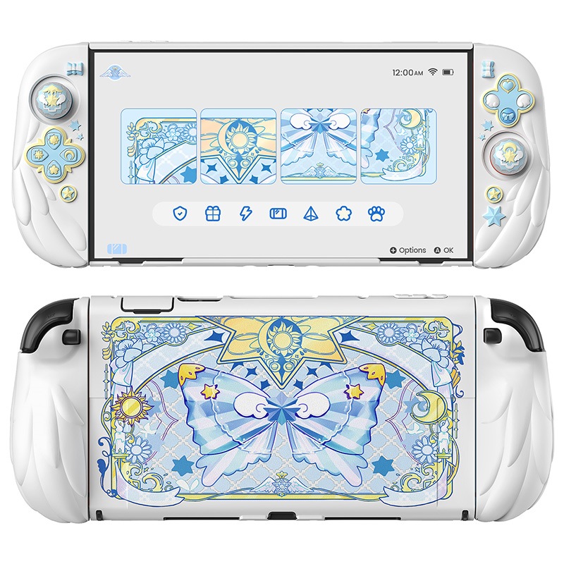 PlayVital Magic Wings Nintendo Switch 2（2025）対応保護カバーケース ホワイト