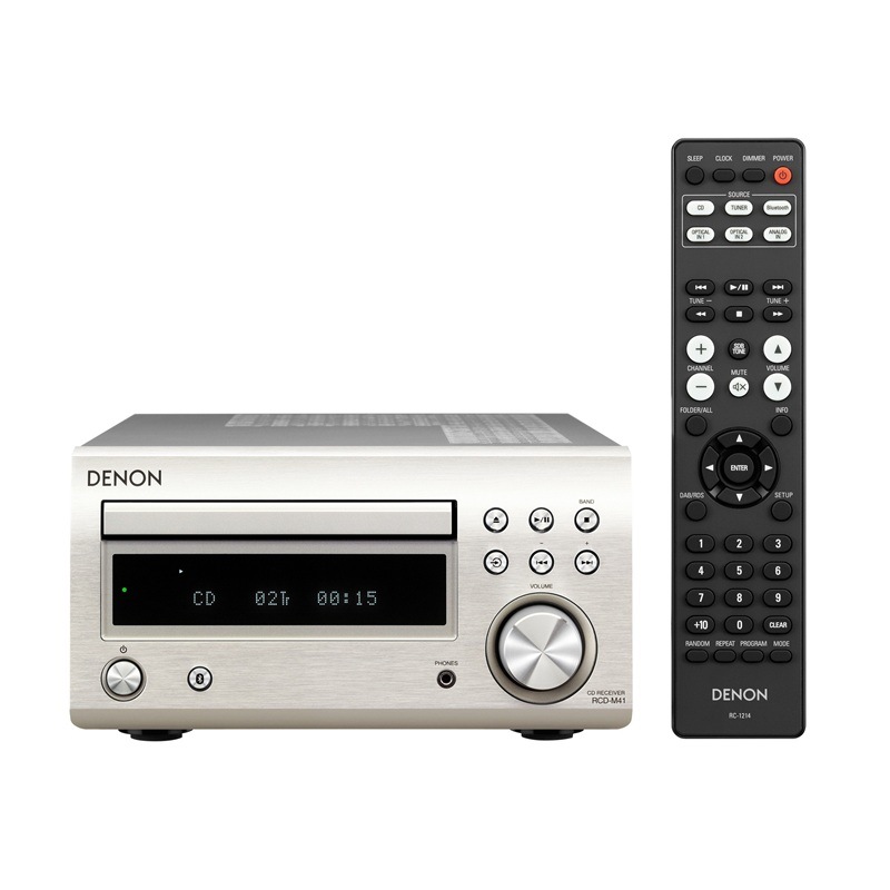 『RCD-M41-SP』DENON CDレシーバー Bluetooth対応 ディスクリートアンプ搭載 ワイドFM対応 AM/FMラジオチューナー プレミアムシルバー