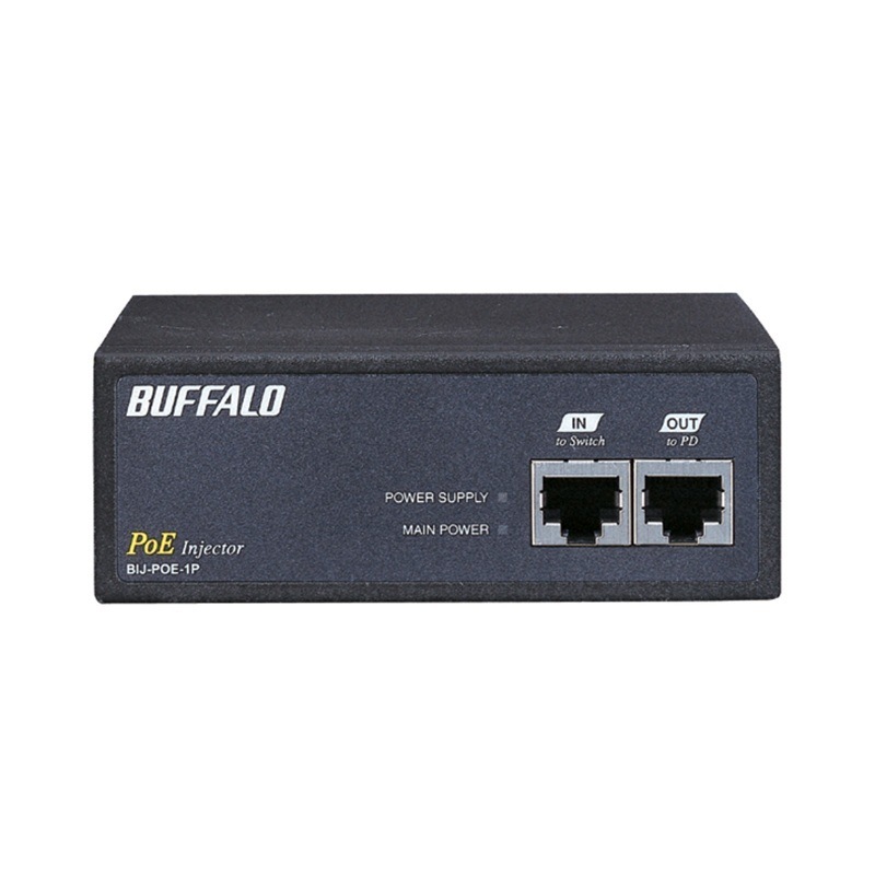 『BIJ-POE-1PR』BUFFALO PoEインジェクター IEEE802.3af 1CHタイプ
