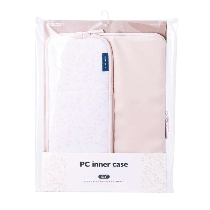 【予約商品】『BM-IBPTP13T1』ELECOM エレコム 北欧柄風 PCインナーケース バック リーフ柄 ピンク