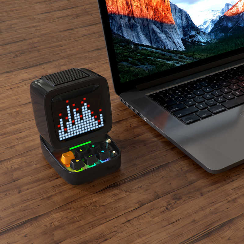 『90100058210』Divoom Ditoo Pro Bluetooth スピーカー ブラック ディブーム レトロ ピクセル アート ドット絵