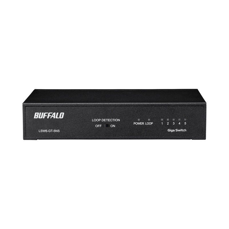 『LSW6-GT-5NS/BK』BUFFALO スイッチングハブ 5ポート Giga対応 ブラック